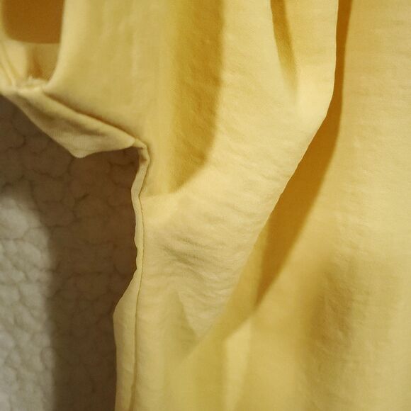 New Directions Women's Yellow Tie-Front Short Sleeve Size XL - Picture 8 of 14